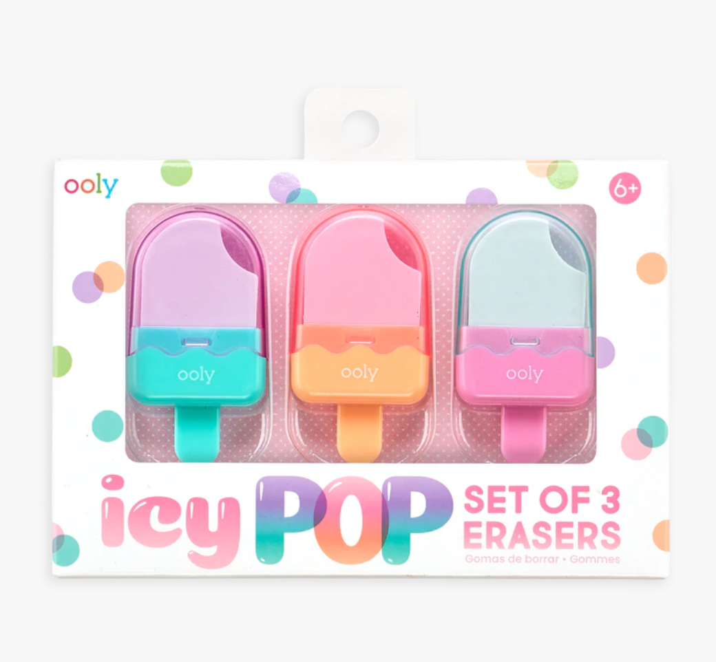 Icy Pop Erasers-Set of 3 - Mumzie's Children