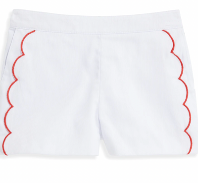 Brinkley Shorts-White w/ Red - Mumzie's Children