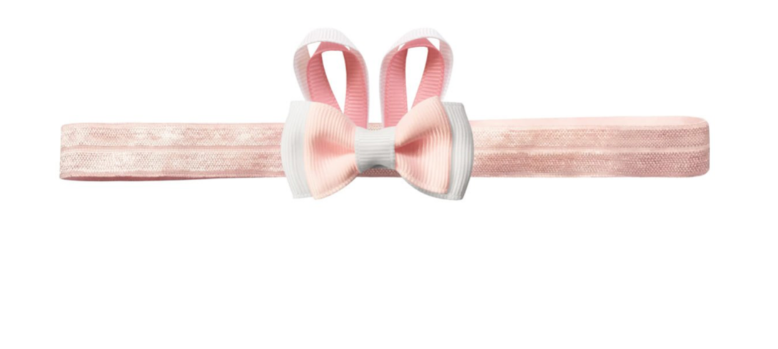 Milledeux Bunny Ears-Elastic Hairband-Powder Pink - Mumzie's Children