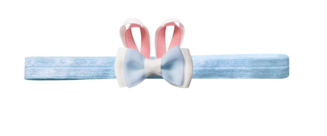 Milledeux Bunny Ears-Elastic Hairband-Bluebell - Mumzie's Children