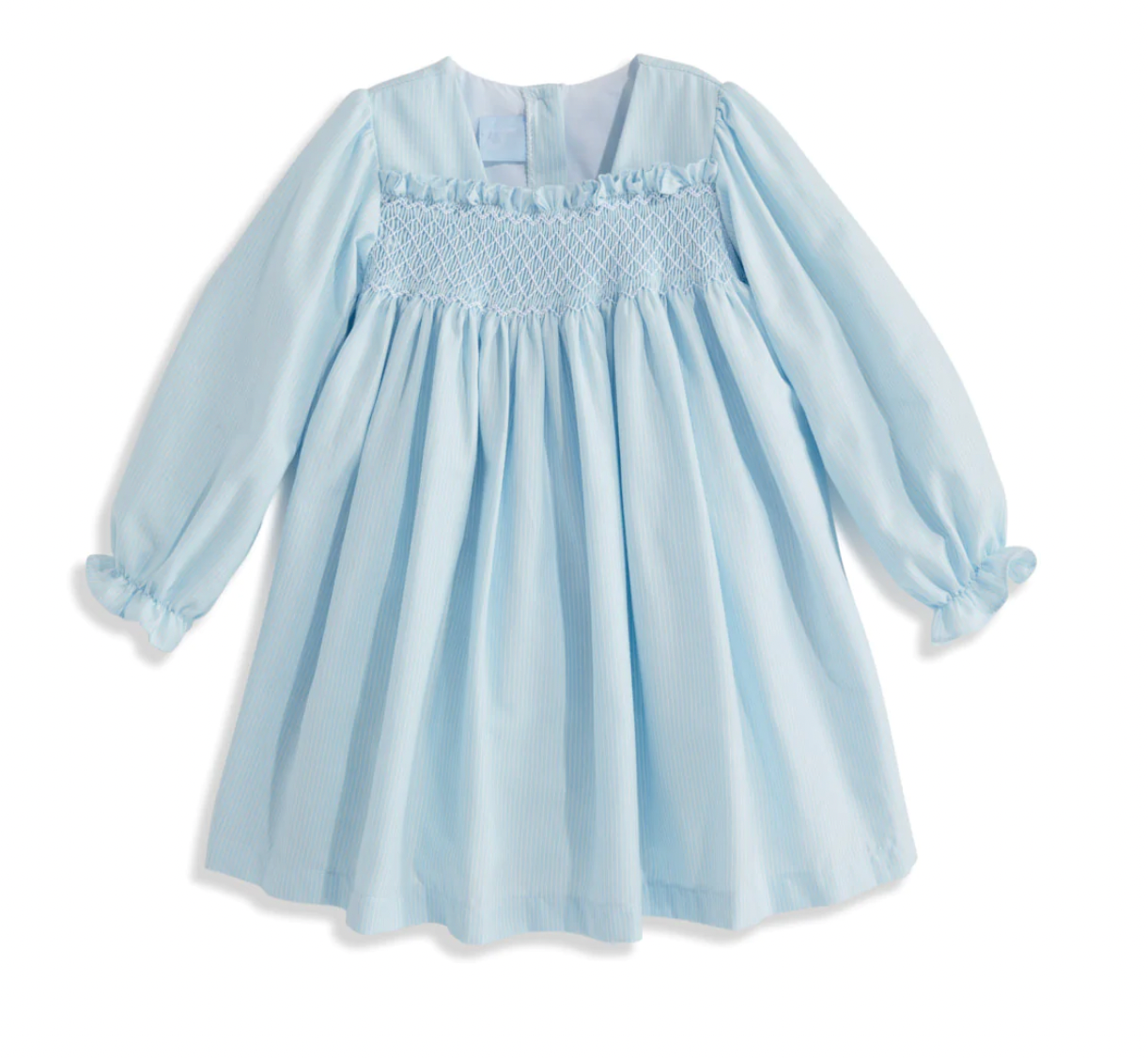 Smocked Lucille Dress-Blue Stripe - Mumzie's Children