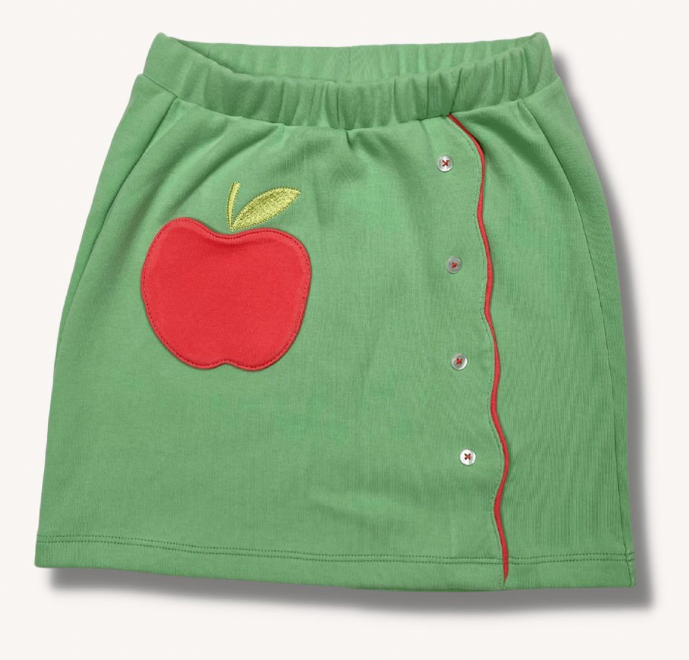 Apple Applique Maggie Scallop Skirt - Mumzie's Children