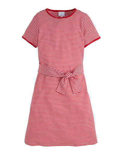 Hugg Dress-Red Stripe