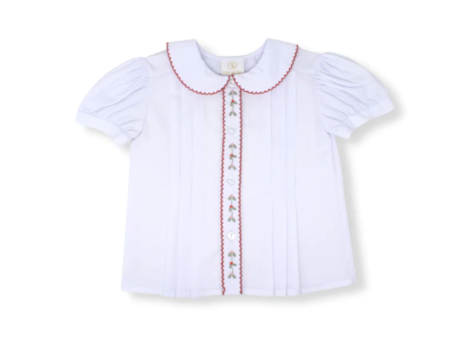 Vintage Blouse White/Red