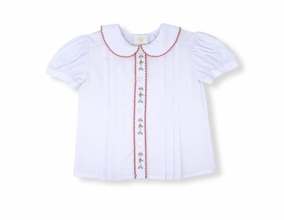 Vintage Blouse White/Red