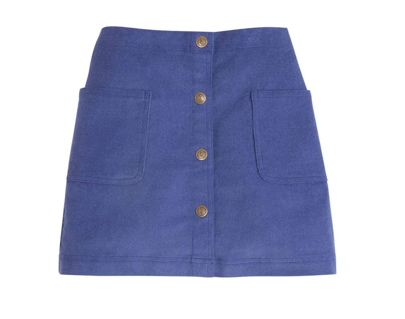 Emily Pocket Skirt-Gray Blue Corduroy