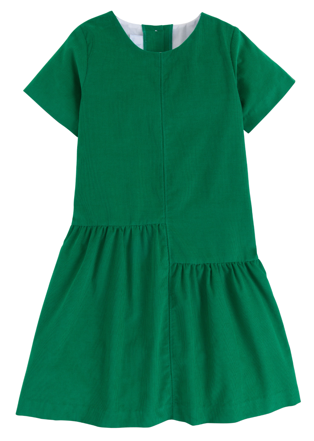 Asymmetrical Jillian Dress-Evergreen Corduroy