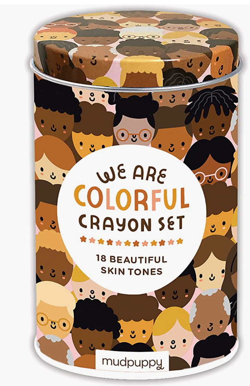 Nous sommes un ensemble de crayons de couleur de peau colorés