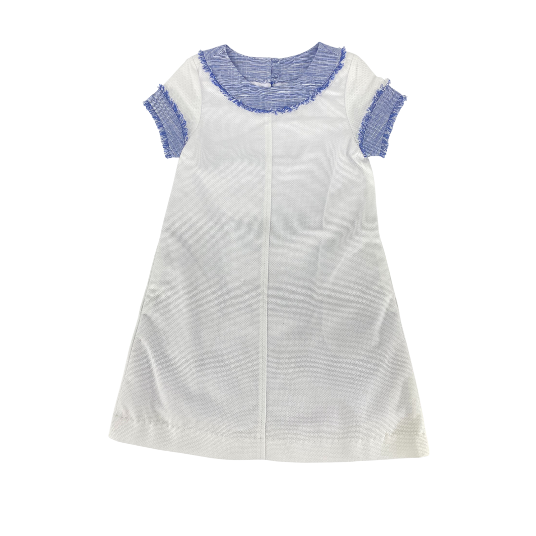 White Chambray A Line Dress - Mumzie's Children
