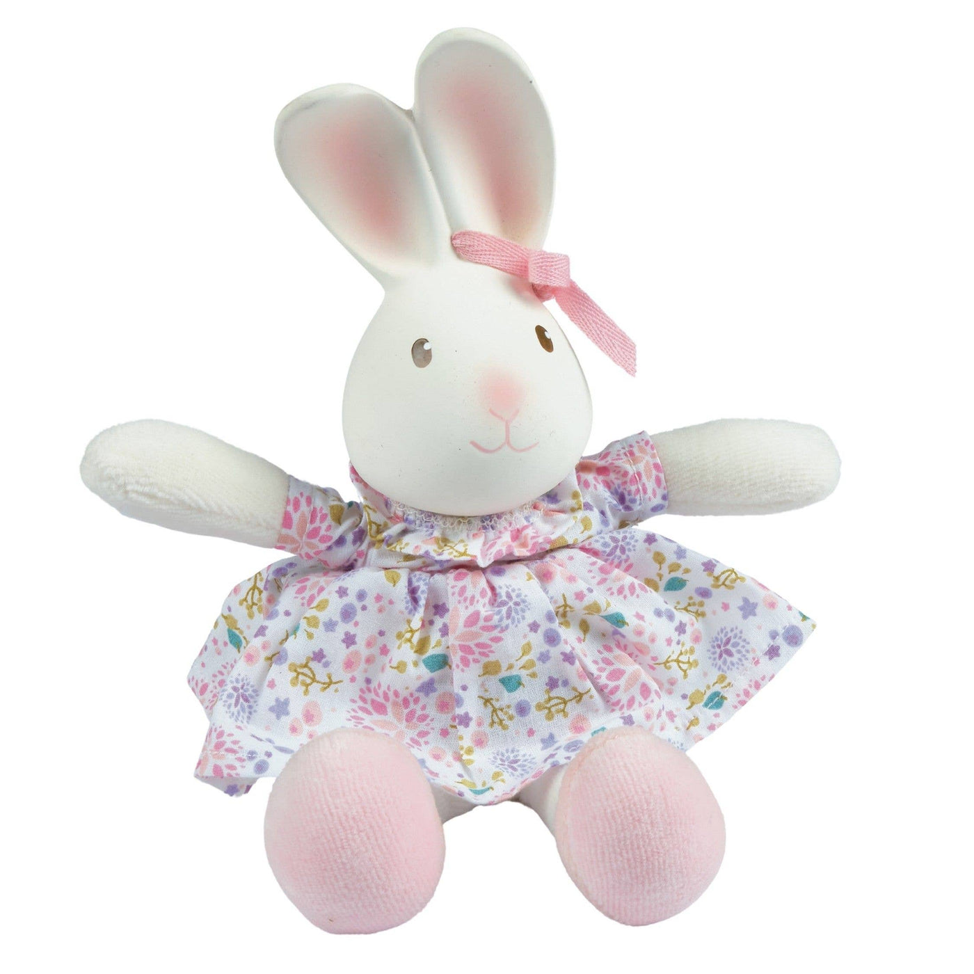 Tikiri Toys LLC - Havah  the  Bunny  - Mini Rubber head  Plush  Toy - Mumzie's Children