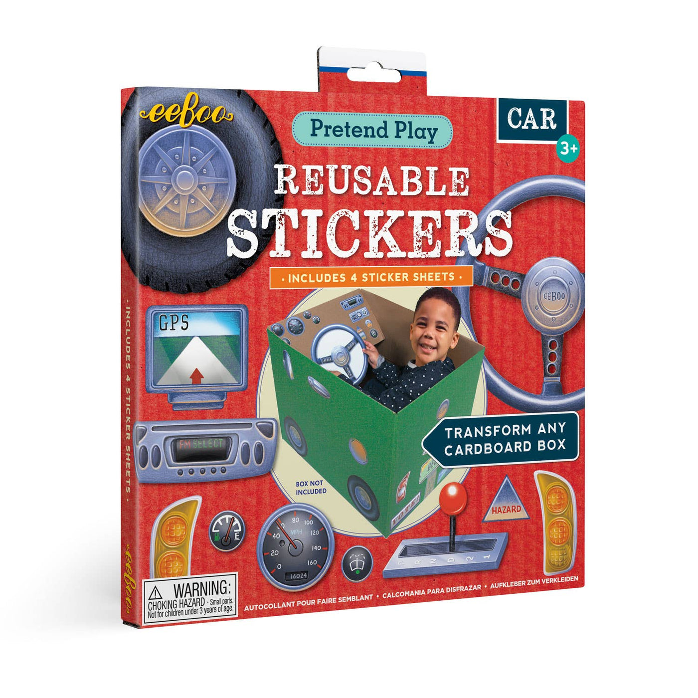 eeBoo - Pretend Play Stickers- Car - Mumzie's Children
