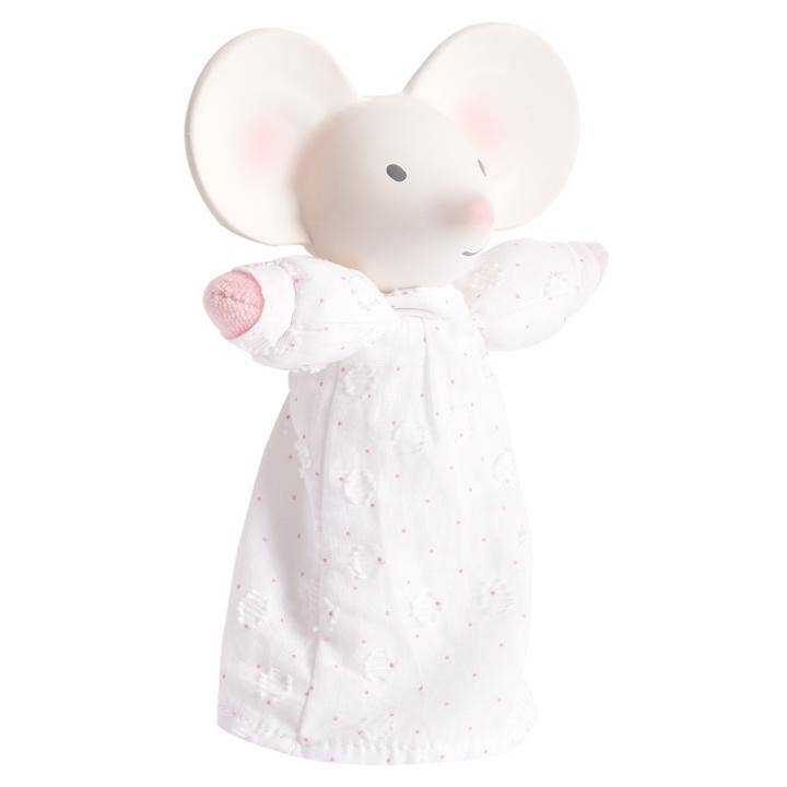 Tikiri Toys LLC - Meiya the Mouse - Soft Squeaker Toy with Rubber Head - Mumzie's Children