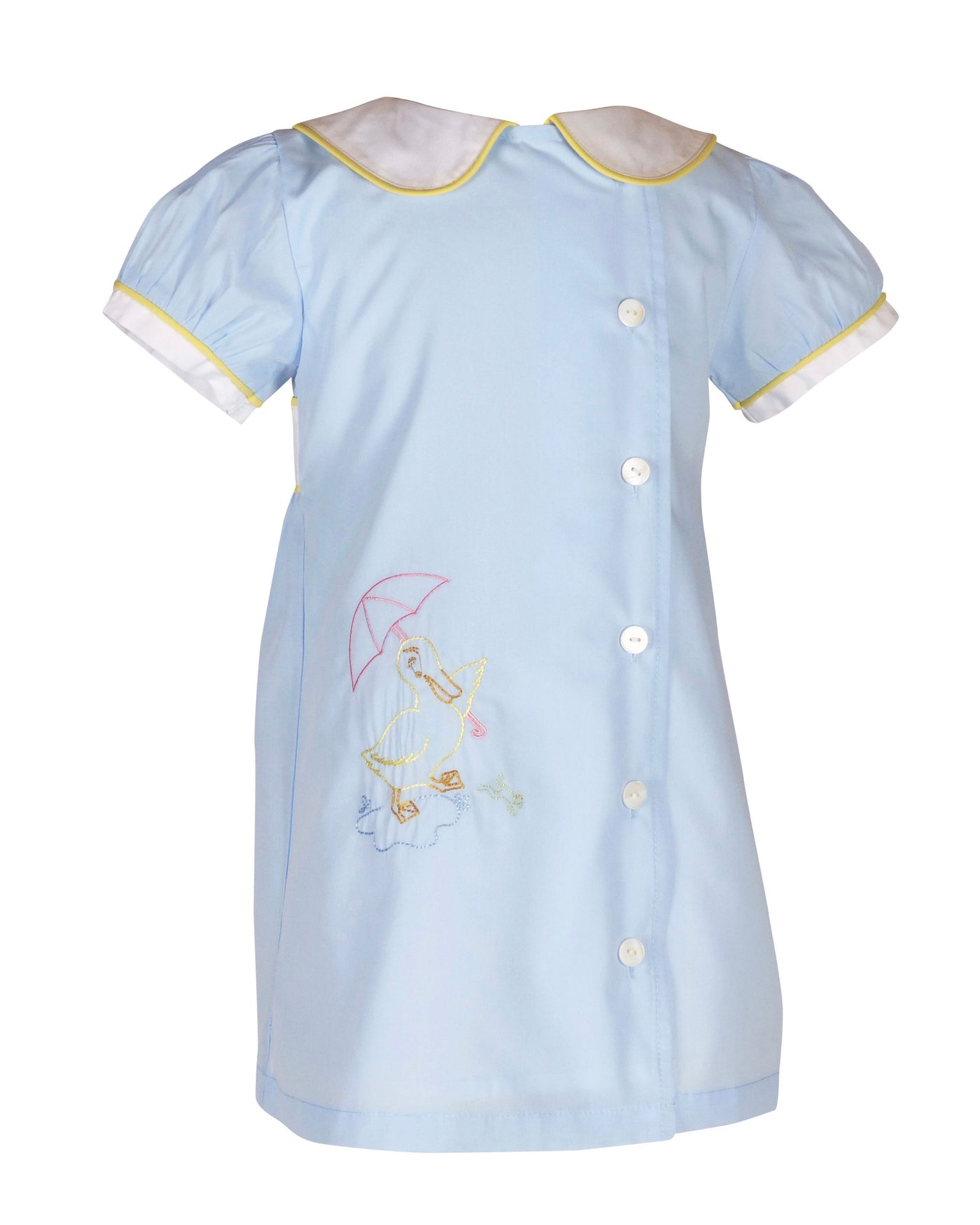 Avery Dress with Puddle Duck Embroidery - Mumzie's Children