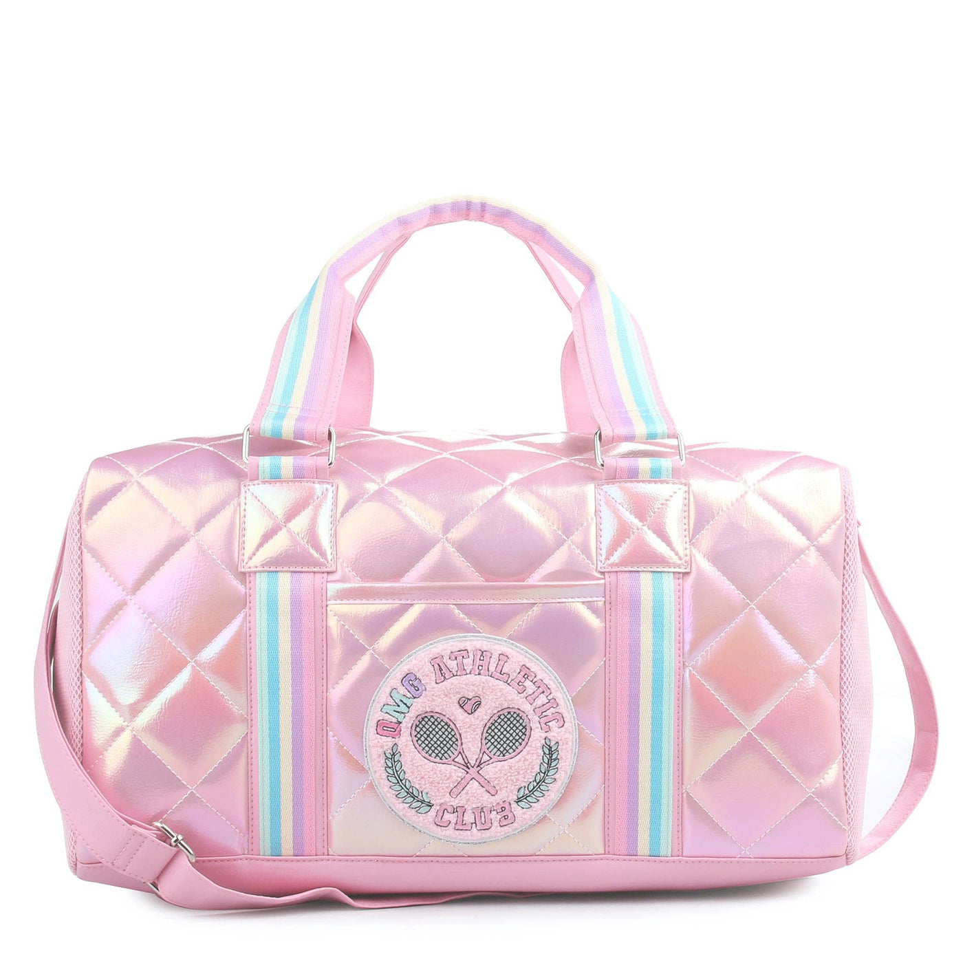 Miss Gwen's OMG Accessories - OMG Athletic Club Quilted Metallic Large Duffle Bag