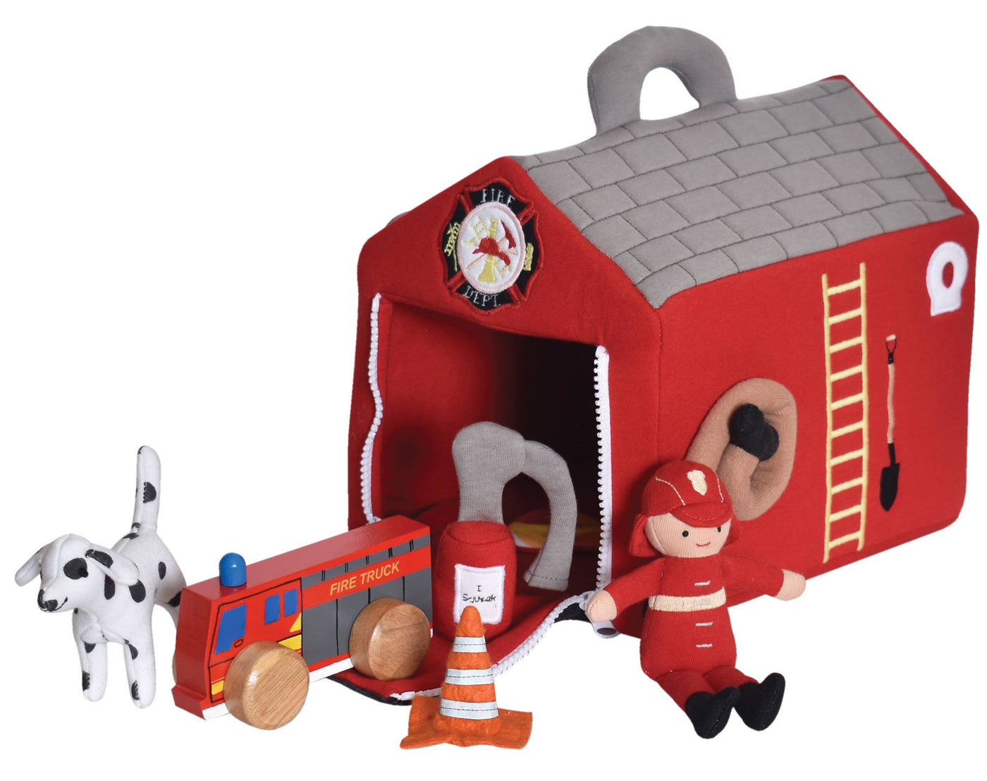 Tikiri Toys LLC - Fire Station with Hat & Accessories