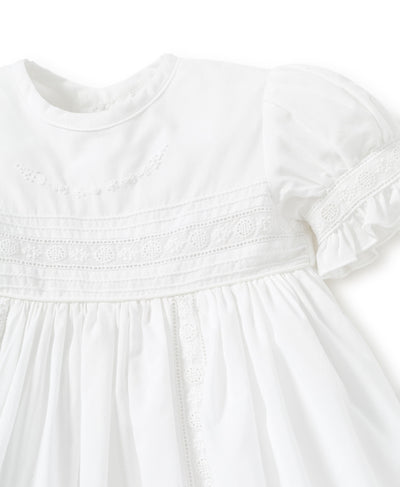 Kissy Kissy Nicole Baptism Short Sleeve Gown & Hat Set - Mumzie's Children