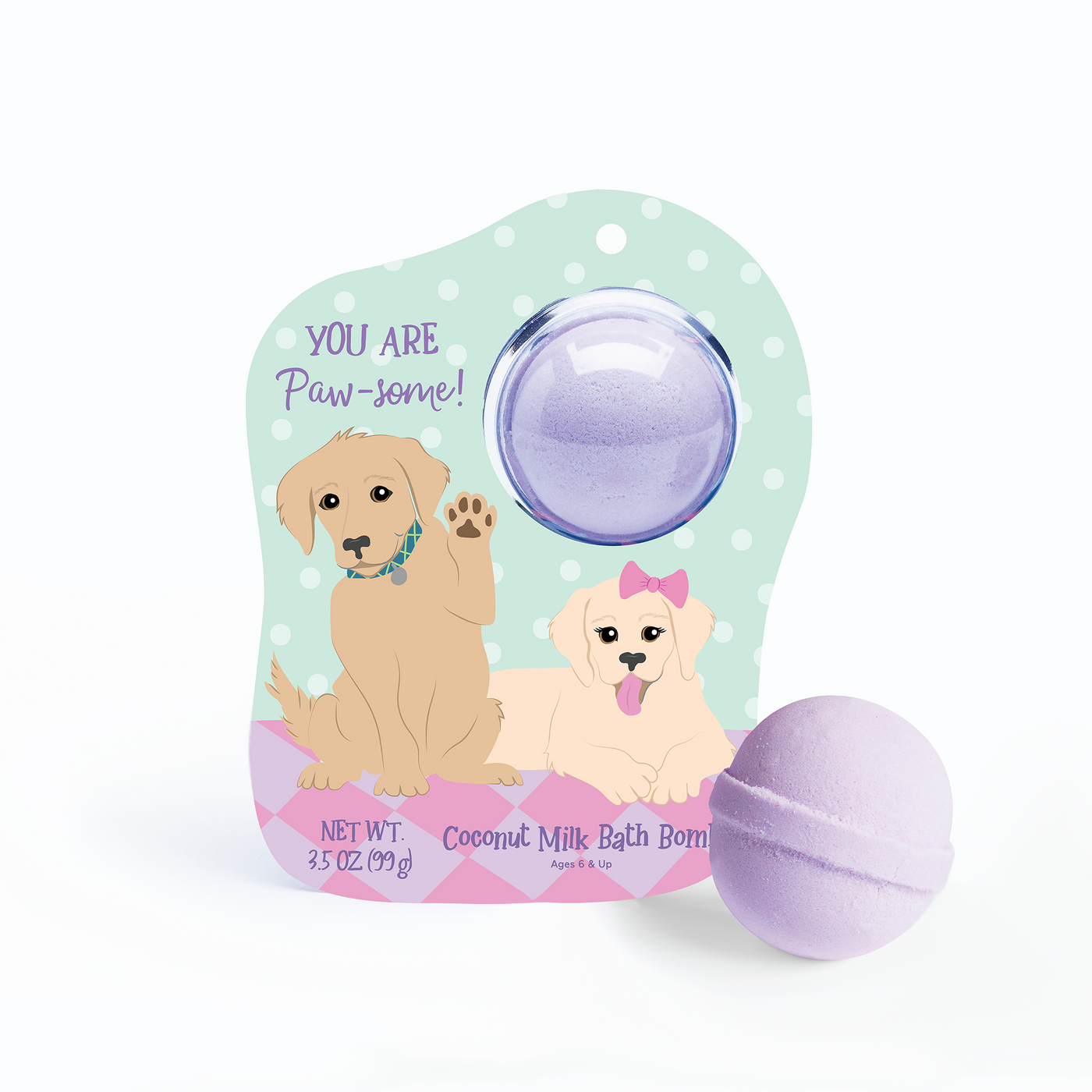 Cait + Co - Golden Retriever Puppies Clamshell Bath Bomb