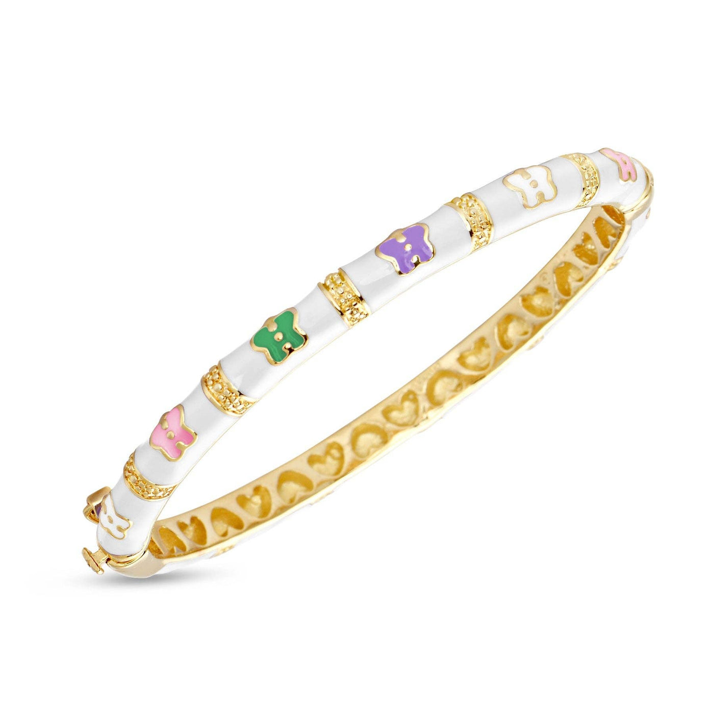 Lily Nily - Bamboo Butterfly Bangle - White