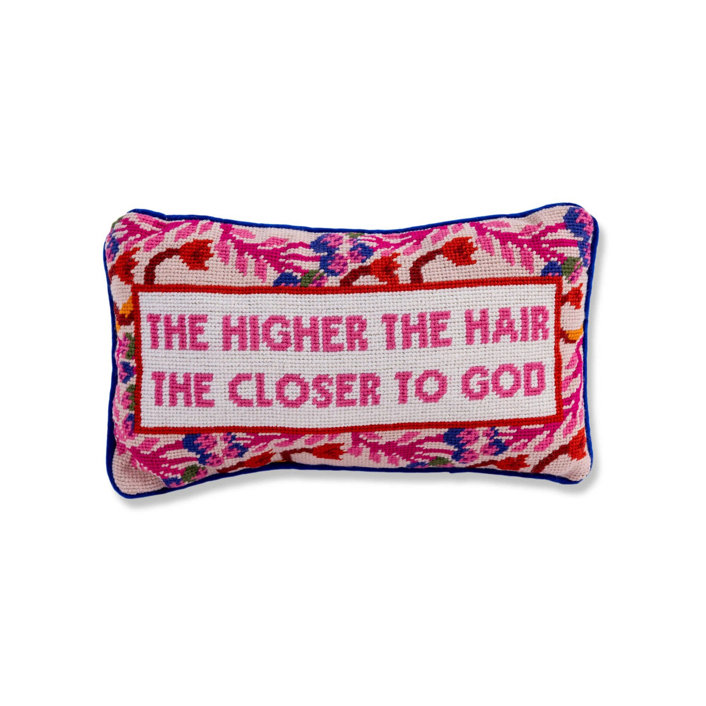 Furbish Studio - Higher The Hair Needlepoint Pillow