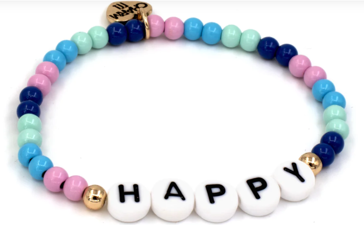 Charm it-Bracelet de perles extensibles arc-en-ciel de 4 mm